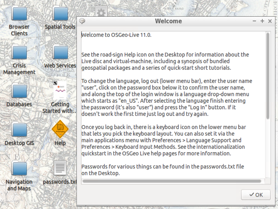 OSGeoLive Welcome