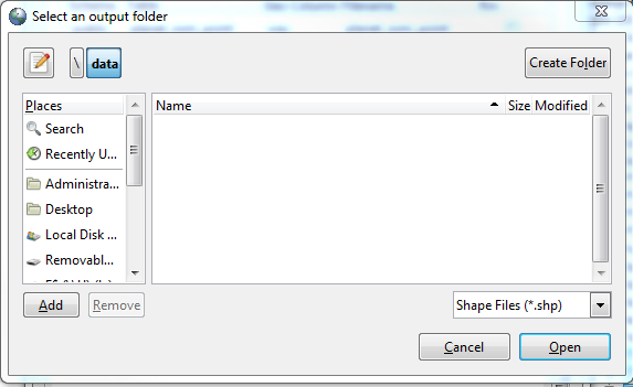 Postgis gui Export folder